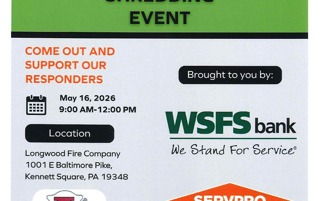 Shredding Event–at the Longwood Fire Company (9 a.m. to 12 p.m.)